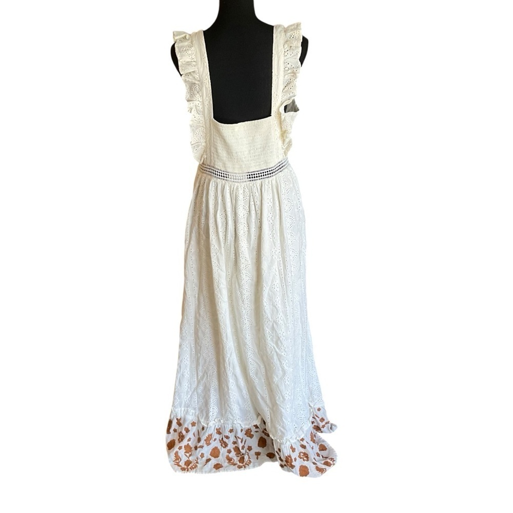 Allison New York Embroidered Lace Maxi Dress Ivory Size M NWT - Picture 5 of 9